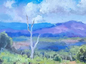 Colours of Maleny. Maleny. Qld by Barry Back, Canvas Print