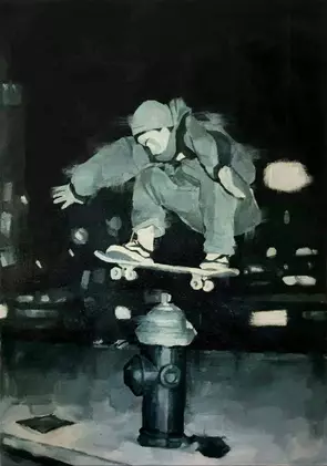 City nights by nicolette gentles, Oil