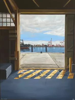 B Shed Arrival- CANVAS PRINT- Limited edition Ed. 1 of 50 by Sarah Abbott, Reproduction Print