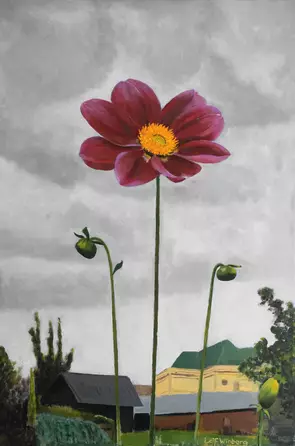 City Park, Launceston. by Leif Winberg, Oil