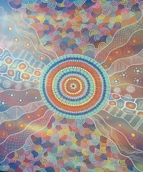 Dhiiyaan-Songlines series II by Jodie Herden, Acrylic