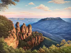 Blue Mountain by Alex Mo, Oil, Australiana