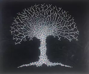 Tree in colour dots