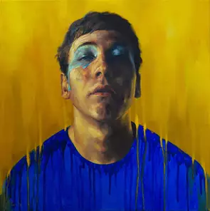 Blue Eyes by Colleen Stapleton, Oil, Figurative