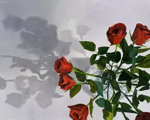 still life roses bouquet vase