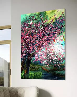 Colorful pink tree