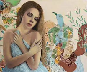 Minoan art with beautiful female model