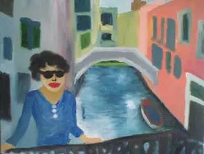 Venice by Malobi M S Sinha, Oil