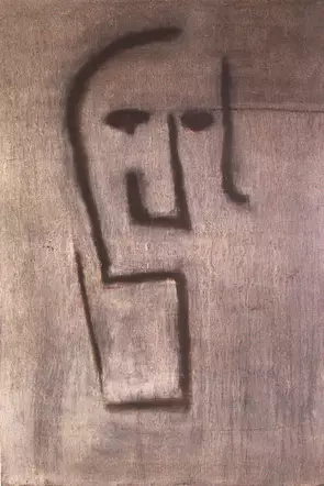 simplified portrait of line on ground