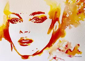 This striking artwork captures the essence of strength and determination. The bold interplay of warm and cool tones creates …