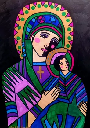 Byzantium Icon Catholic Our Mother of Perpetual Succour