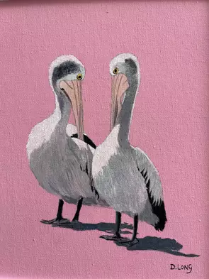 Two pelicans.