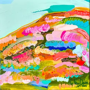 Vibrant abstract colourful landscape.