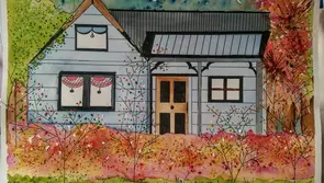 The Country Cottage by Meredith Dixon, Mixed Media