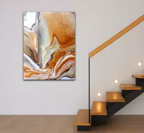 Abstract painting on stretched canvas