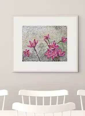 This acrylic textured painting blends reality and imagination, interpreted through my own artistic vision. Inspired by my ga…