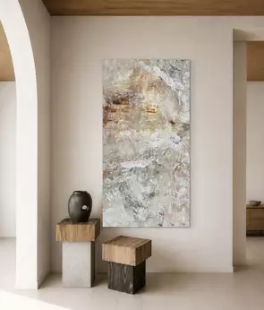 Earthy abstract by Australian contemporary artist, Serena Elle.