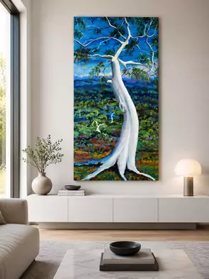 Bent by 🖌️ Yvonne WELLS, Acrylic, Impressionism
