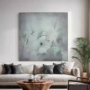 The painting is driven by the sheer weight of a wet season storm—the dense mist of moisture that swallows the landscape and …