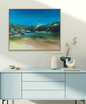 River lagoon and river banks
