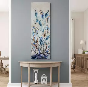 a blue floral