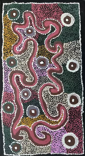 Kaltukatjara Rockholes 23-661KA by Rosalind Yibardi, Acrylic, Aboriginal