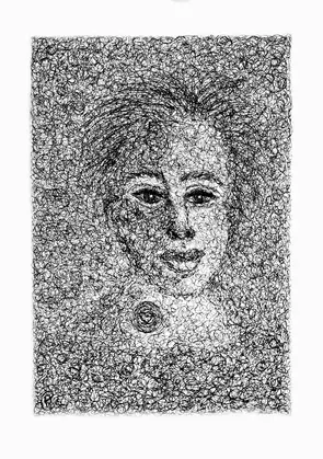 The Drifter's Eyes by Patricia Concha, Drawing, Expressionism