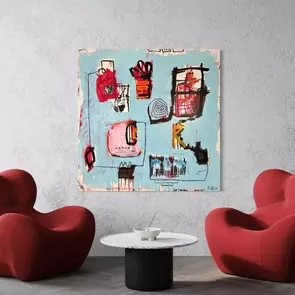 R is for Rudy by Martin Breeze, Acrylic, Abstract