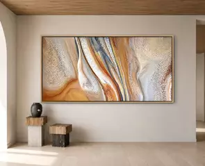 Mineral earth abstract with blue highlights