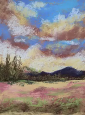 pastel landscape painting