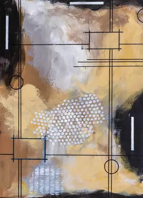Alpha 27 by Sof Georgiou, Mixed Media, Abstract