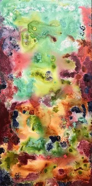 Large abstract of an under water theme in pretty aqua/turquoise, pastel and bright mixtures of colour