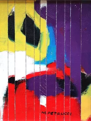 The abstract work recalls childhood memories.