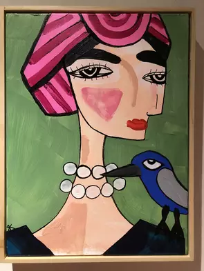 Margot and Milo (framed). by Kate Rogers, Acrylic, Abstract