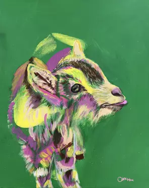 A little mischief by Cher Hou, Acrylic, Expressionism