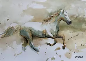 Freedom is an original watercolour painting painted with quality artist materials.
