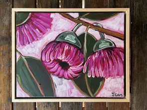 Pink Gums by Lucy Car, Acrylic, Australiana