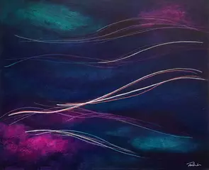 Abstract painting of water movement