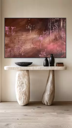 Original abstract painting by Alanah Jarvis featuring expressive, layered brushstrokes, rich texture and a contemporary comp…