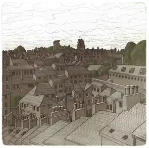 Napier Terrace Ed. 6 of 12 by Damon Kowarsky, Etching, Impressionism