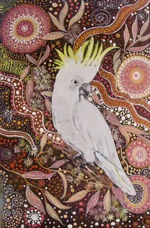 This artwork honours the beauty of our native wildlife and the importance of caring for Country, whose stories, spirit and c…