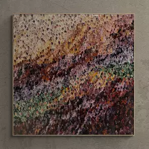 Green impasto on canvas