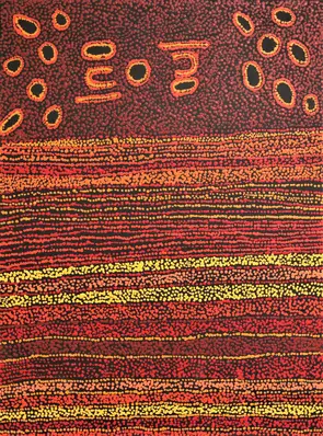 Kunga Kutjara, 17-504 by Elaine Woods, Acrylic
