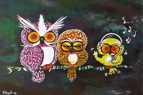 The WHO - Copy by Robert Wiezel, Oil