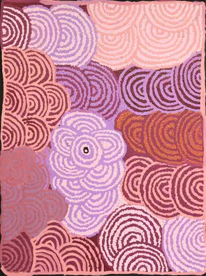 Seven Sisters, 17-1174 by Mrs. N. Kulitja, Acrylic, Abstract