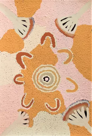 Seven Sisters, 18-779 by Mrs. N. Kulitja, Acrylic, Abstract