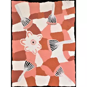 Kunga Kutjara, 18-881 by Mrs. N. Kulitja, Acrylic, Abstract