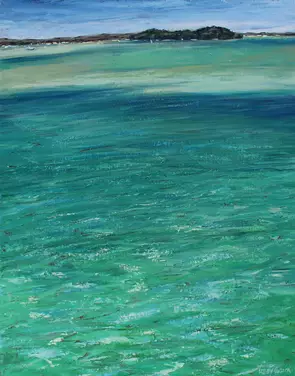 In the Blue, Channel Shallows by Libby Cusick, Acrylic