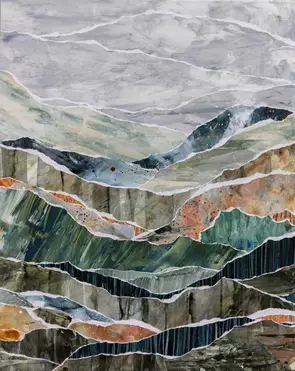 Beyond the City by Kate Fisher, Mixed Media, Abstract