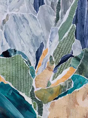 Accidental Iris by Kate Fisher, Mixed Media, Abstract